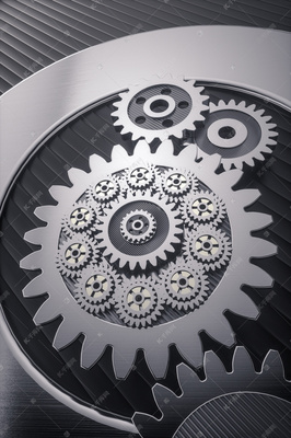 硬核未來 C4D立體機(jī)械齒輪的金屬美學(xué)