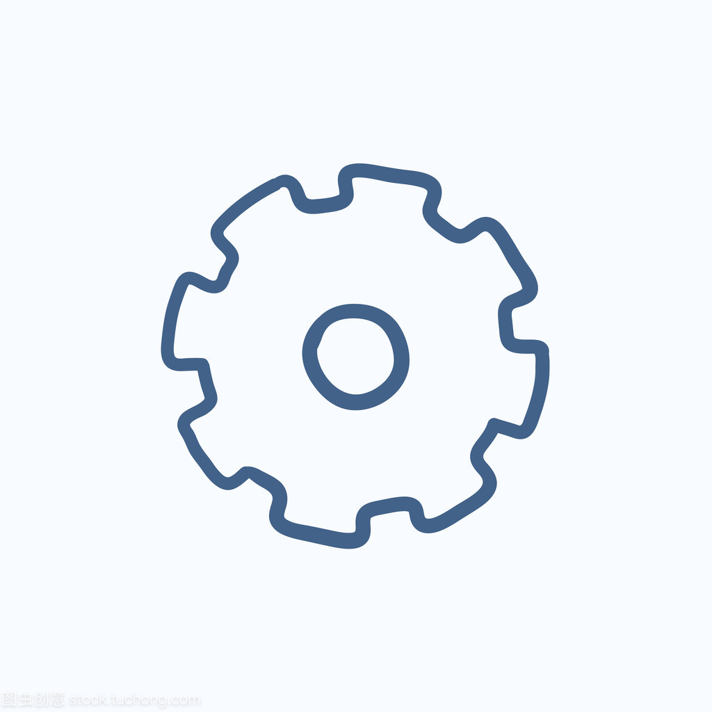 齒輪素描圖標(biāo) 工業(yè)時代的機(jī)械美學(xué)