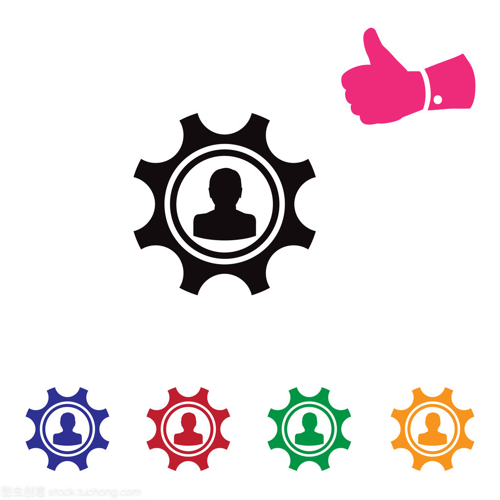 齒輪矢量圖標(biāo) 平面設(shè)計中的機(jī)械美學(xué)